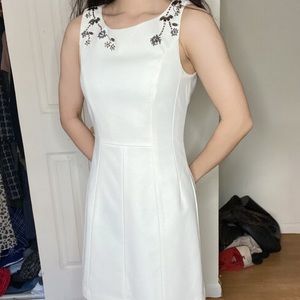 H&M Embroidered White Dress